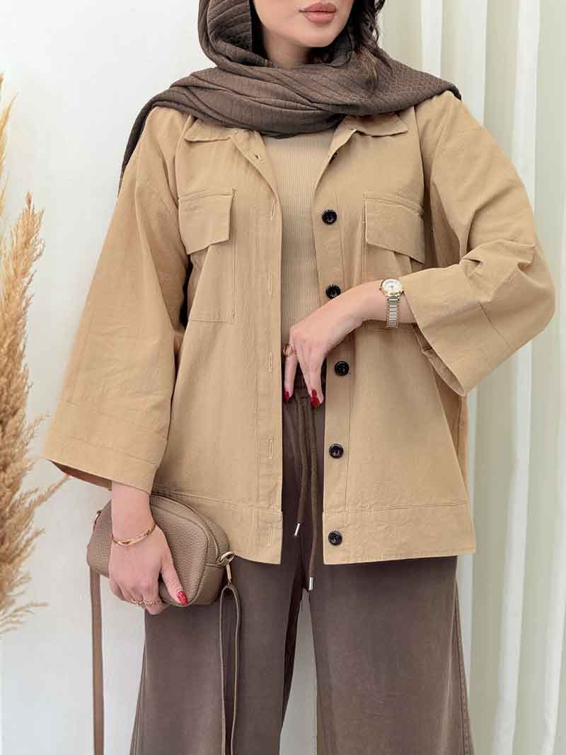 مانتو دو جیب پاکتی ماهرخ کد 6731 — تصویر ۷