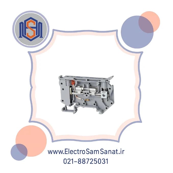 ترمینال ریلی پیچی فیوزی چراغدار سایز 4 رعد مدل RFT5-LD