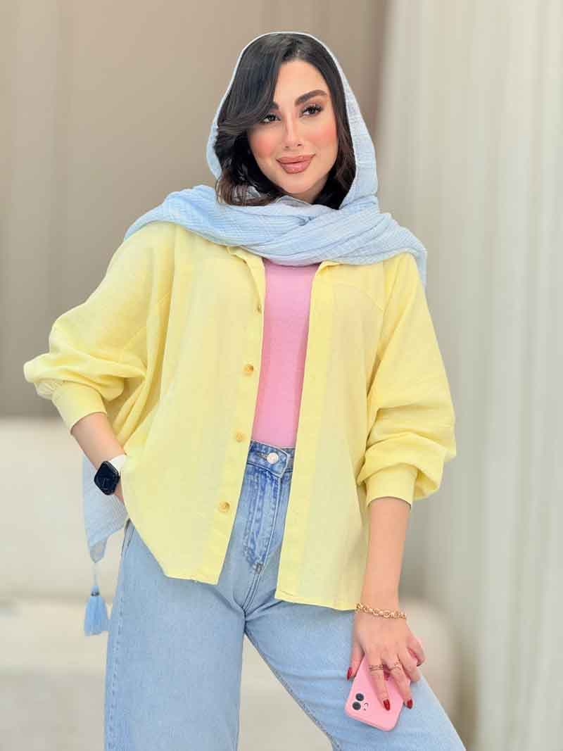 مانتو پانچ برش دار کد 6746