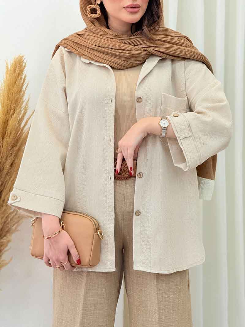 مانتو تک جیب پیله شیرین کد 6680 — تصویر ۶