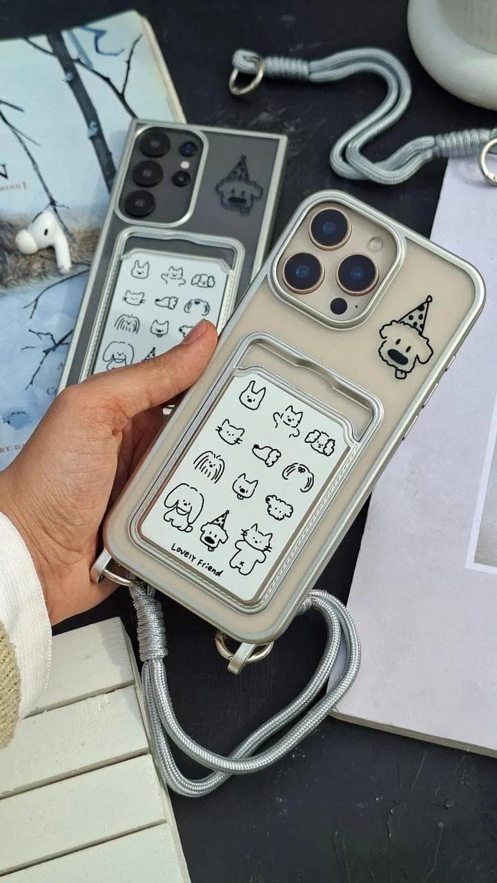 قاب فانتزی Lovely Friend طرح سگ و گربه با بند آویز گوشی سامسونگ A12