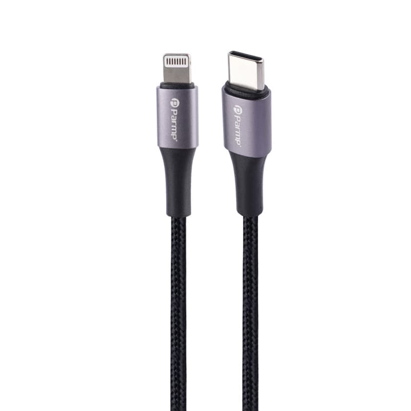 کابل تبدیل USB-C به لایتنینگ پارمپ مدل Efficiency Speed 27W طول 0.3 متر