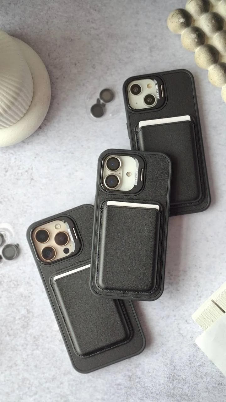 قاب چرمی MagSafe دار با کیف کارت مگنتی گوشی آیفون 14 پرومکس — تصویر ۲