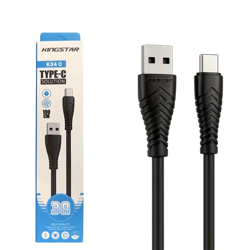 کابل تبدیل USB به USB-C کینگ استار مدل K34C طول 1 متر — تصویر ۲
