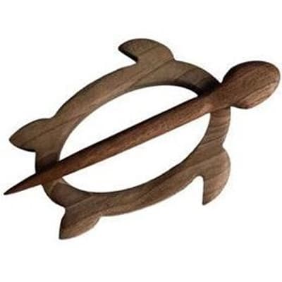 گیره مو چوبی مدل لاک پشت