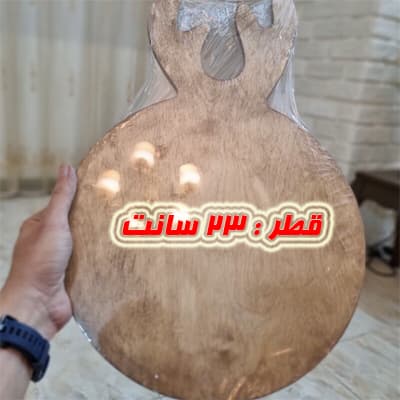 مدل سینی شاخه گوزنی چوبی سایز بزرگ در طرح گرد — تصویر ۳