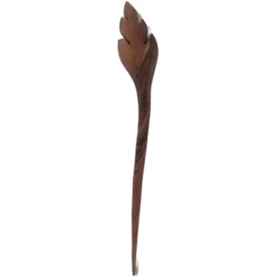 سنجاق مو زنانه مدل کانزاشی چوبی طرح گل لاله 1