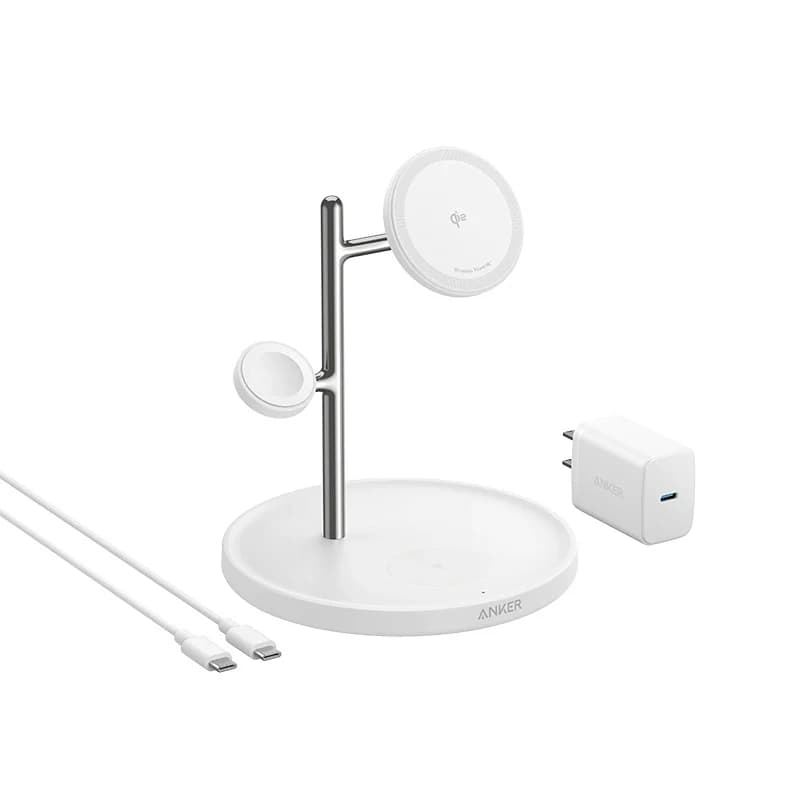 شارژر بی سیم 15 وات انکر مدل A25M3 به همراه کابل USB-C و آداپتور — تصویر ۶