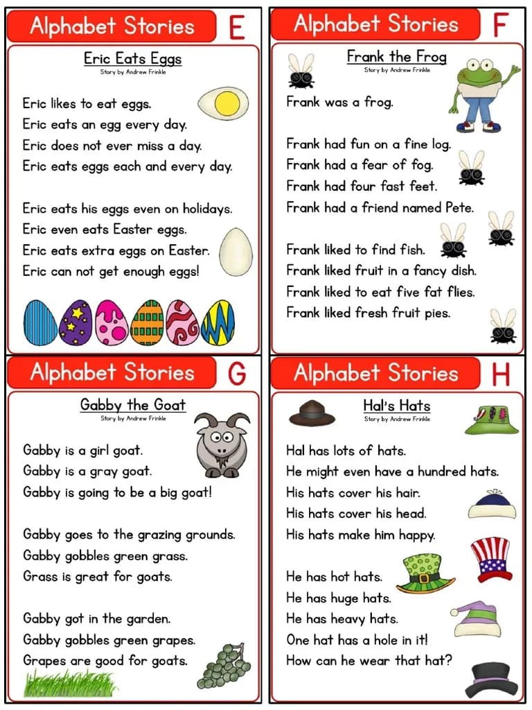 کتاب Reading Comprehension: Alphabet Stories (درک مطلب: داستان‌های الفبا) نسخه انگلیسی PDF — تصویر ۳