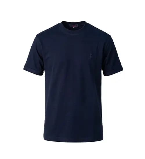 تیشرت Polo یقه گرد مردانه نرمال نخ پنبه سرمه ای مدل 50485