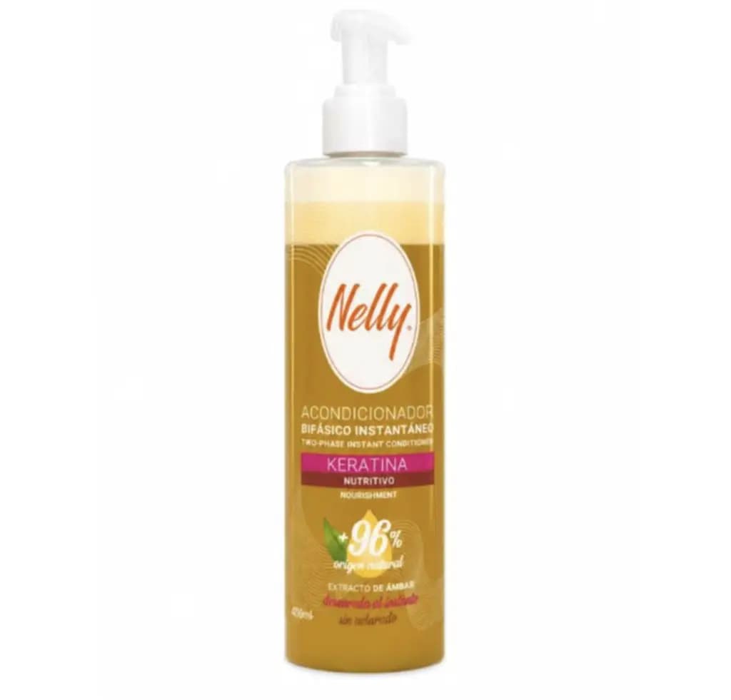 اسپری دو فاز کراتینه نلی طلایی (Nelly Keratin Two-Phase Conditioner) | آبرسان و تغذیه‌کننده مو