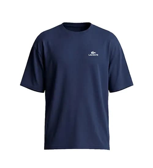 تیشرت Lacoste یقه گرد مردانه باکسی سرمه ای مدل 50432