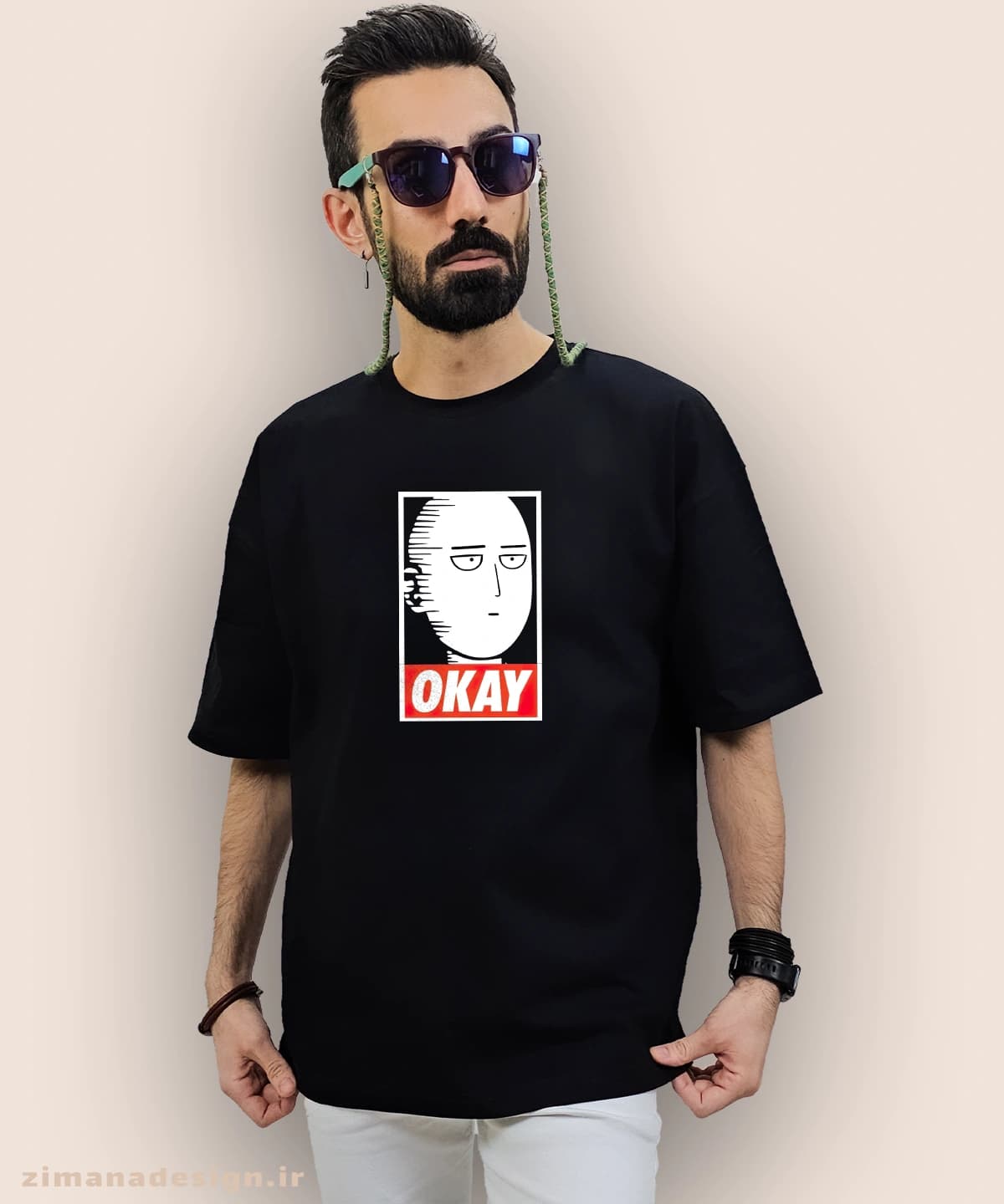 تیشرت لش مردانه و زنانه طرح وان پانچ من شخصیت سایتاما کد 899 — تصویر ۵