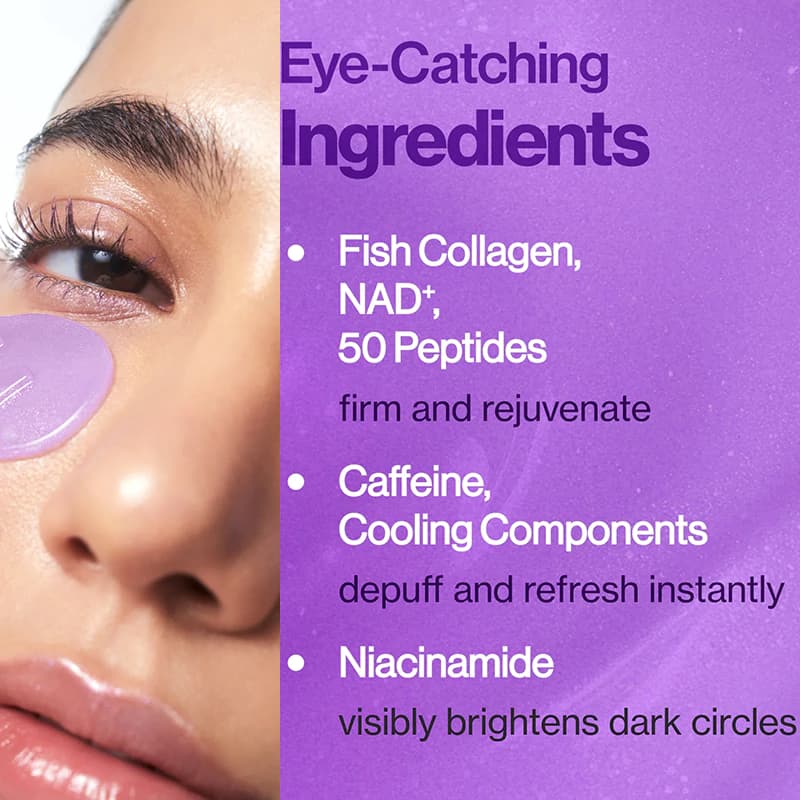 پچ زیر چشم کلاژن نامبوزین 9+ ضد چروک، پف و تیرگی (پک ۵ عددی) | Numbuzin Collagen NAD+ Eye Patches — تصویر ۴