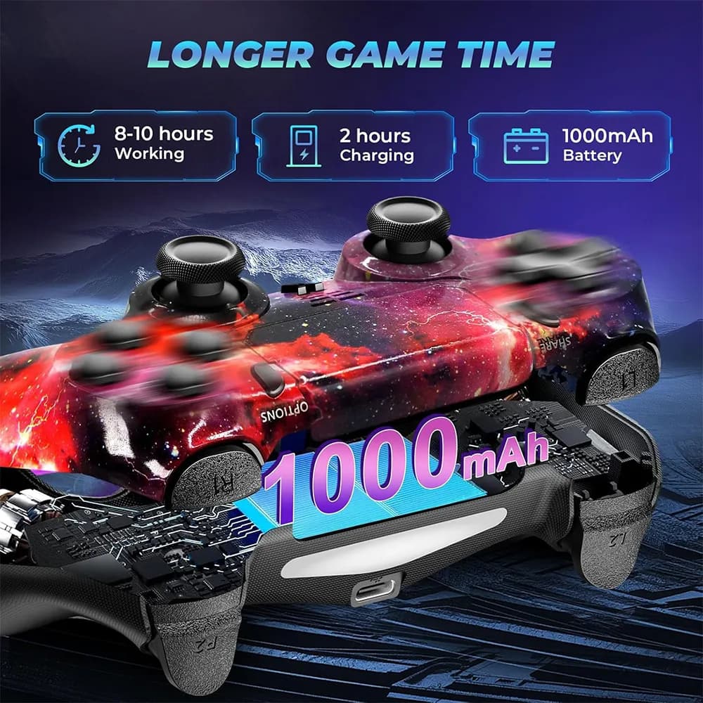 دسته بازی بیسیم سازگار با PS4، PS4 Pro، PS4 Slim و کامپیوتر برند Hycago مدل BG-4 Ultra — تصویر ۶