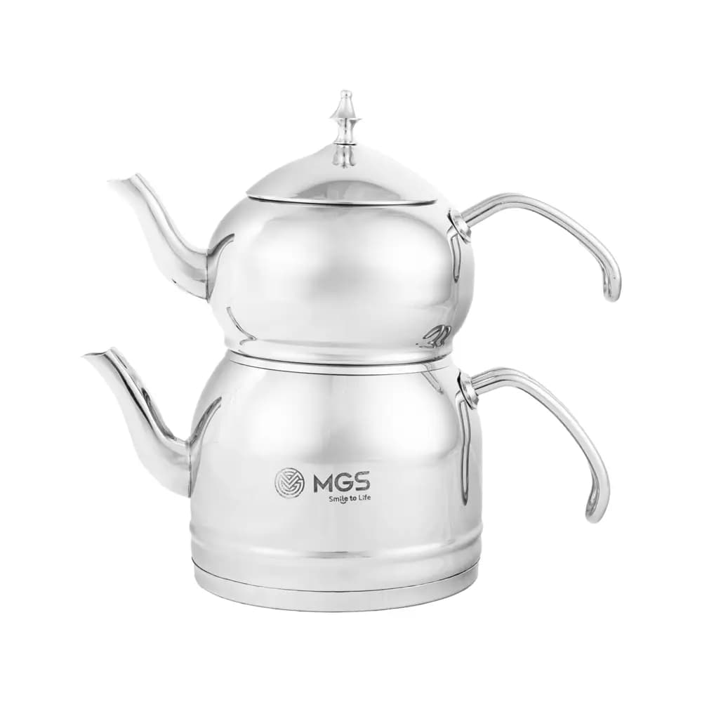 کتری و قوری استیل 2.5 لیتری MGS کد K41024 — تصویر ۲