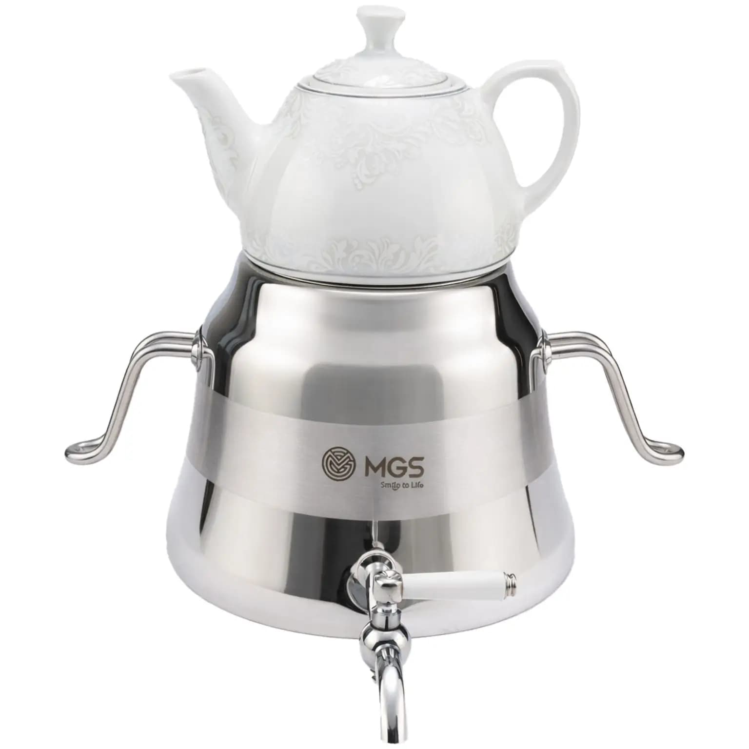 کتری و قوری چینی و استیل کد K41016