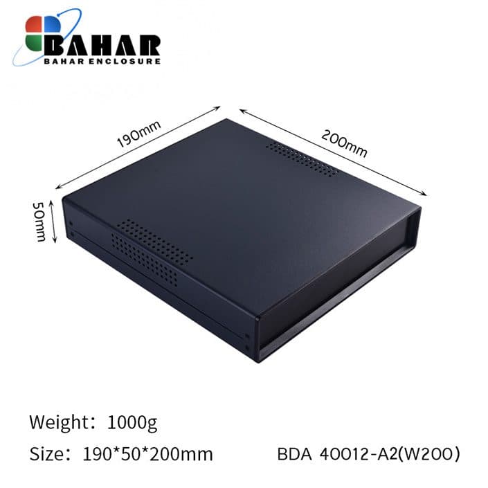 BDA 40012-A2 W200 جعبه فلزی با پانل پلاستیکی — تصویر ۲