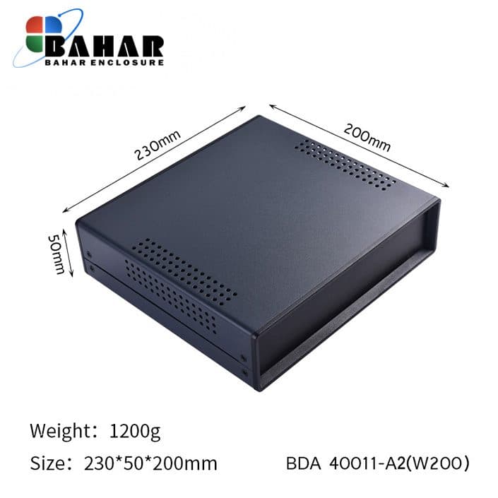 BDA 40011-A2 W200 جعبه فلزی با پانل پلاستیکی