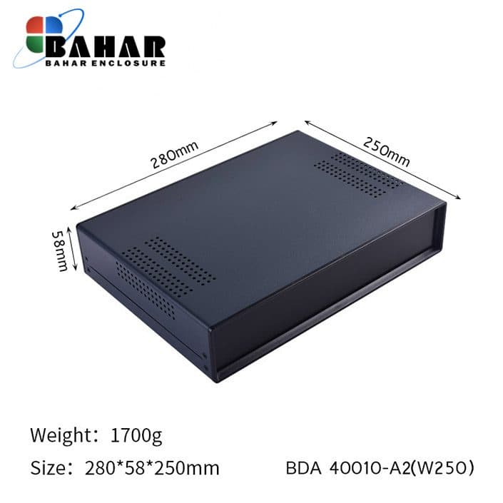 BDA 40010-A2 W250 جعبه فلزی با پانل پلاستیکی — تصویر ۲