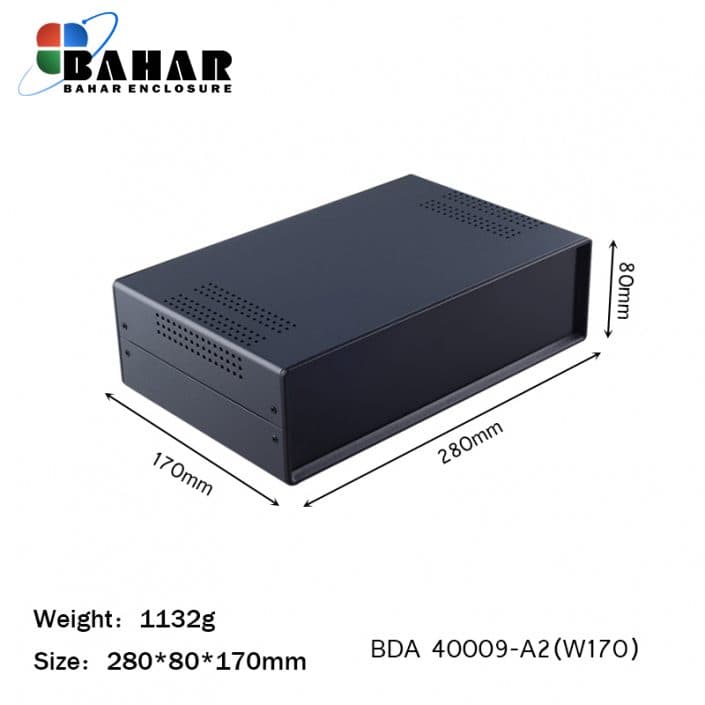 BDA 40009-A2 W170 جعبه فلزی با پانل پلاستیکی