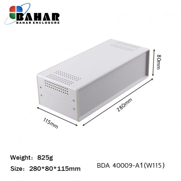 BDA 40009-A1 W115 جعبه فلزی با پانل پلاستیکی