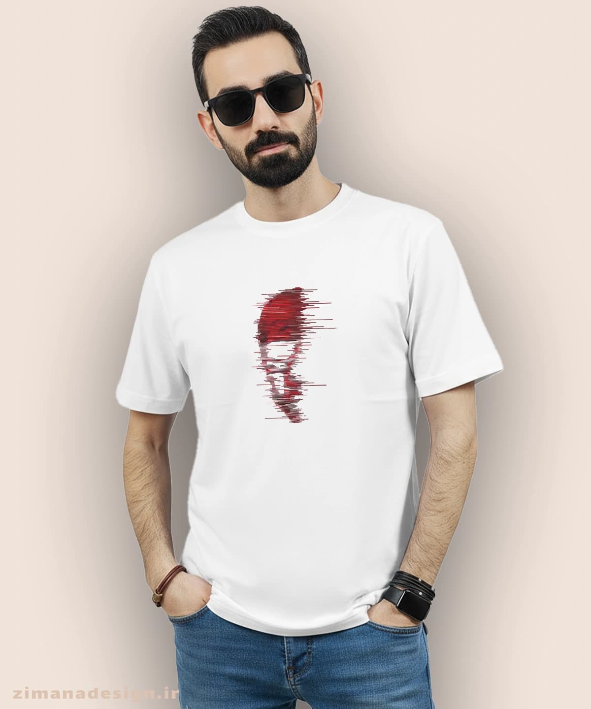 تیشرت مردانه و زنانه طرح اسکلت مرگ کد 931 — تصویر ۵