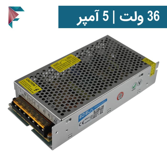 منبع تغذیه سوییچینگ | آداپتور 36 ولت | 5 آمپر | صنعتی | مرغوب — تصویر ۲