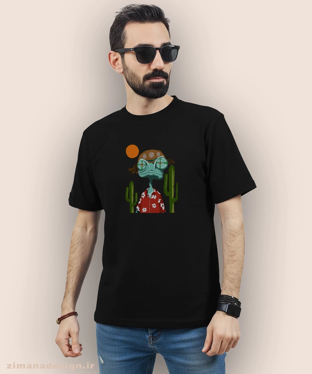 تیشرت مردانه و زنانه طرح آقای رنگو کد 892 — تصویر ۳