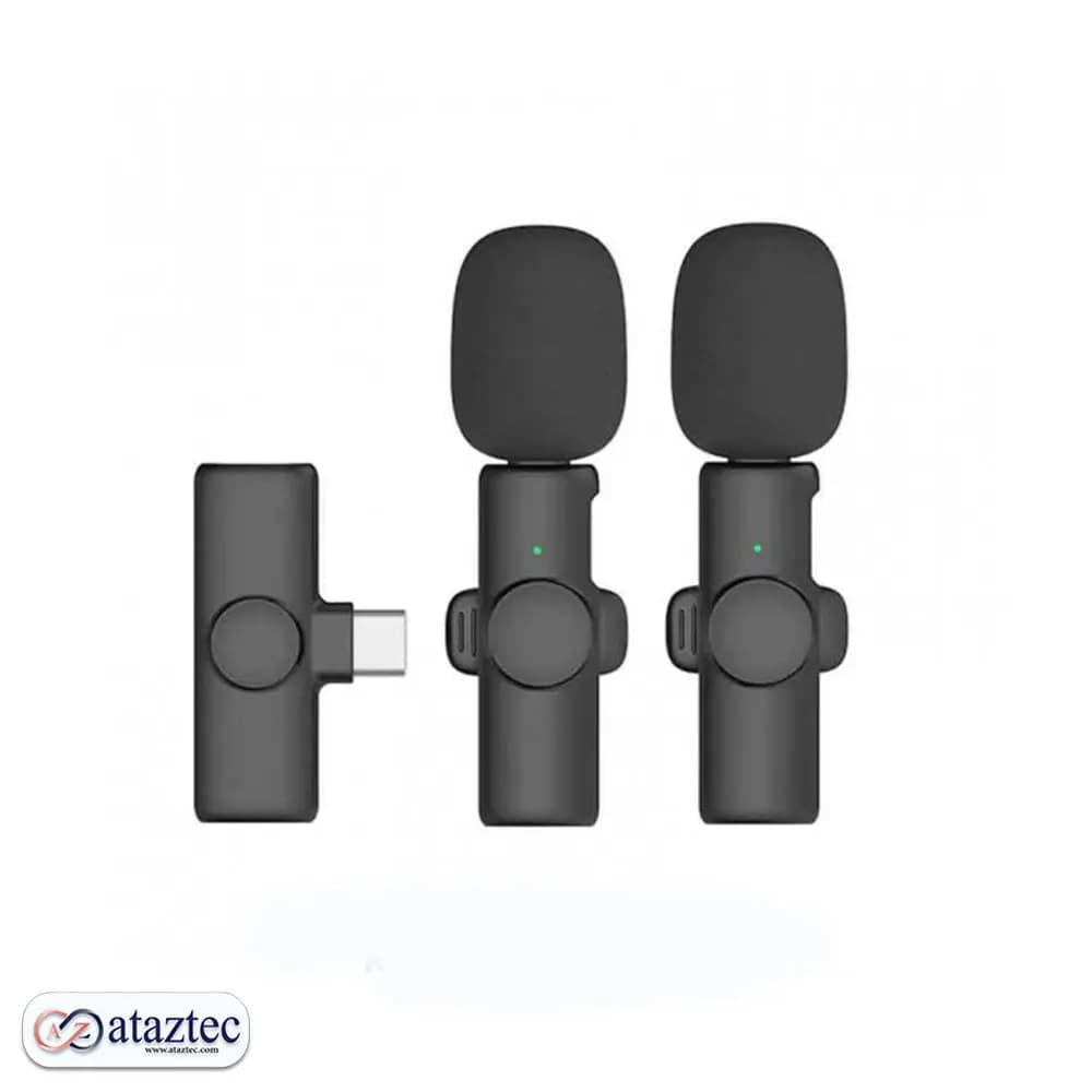 میکروفون یقهای بیسیم تایپ سی مدل K11 – فرکانس کاری2.4 گیگاهرتز و کارکرد 6 ساعت مداوم — تصویر ۲