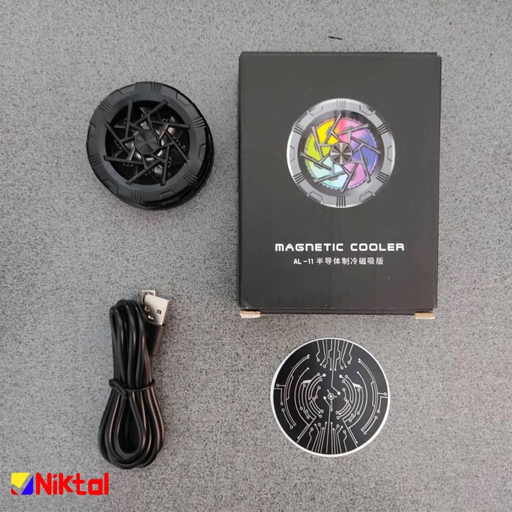 فن خنک کننده موبایل مدل AL-11 | رادیاتوری با نورهای RGB و قابلیت خنک کنندگی سریع — تصویر ۶