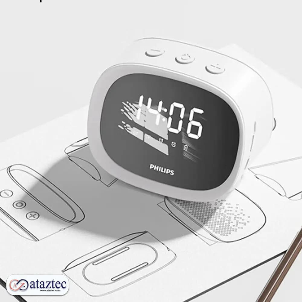 اسپیکر فیلیپس مدل TAS2909 – با ساعت زنگدار | اتصال بیسیم با بلوتوث 5.0 و قابلیت TWS — تصویر ۳