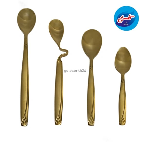 سرویس قاشق و چنگال ام جی 156 پارچه مدل لاله طلایی — تصویر ۲