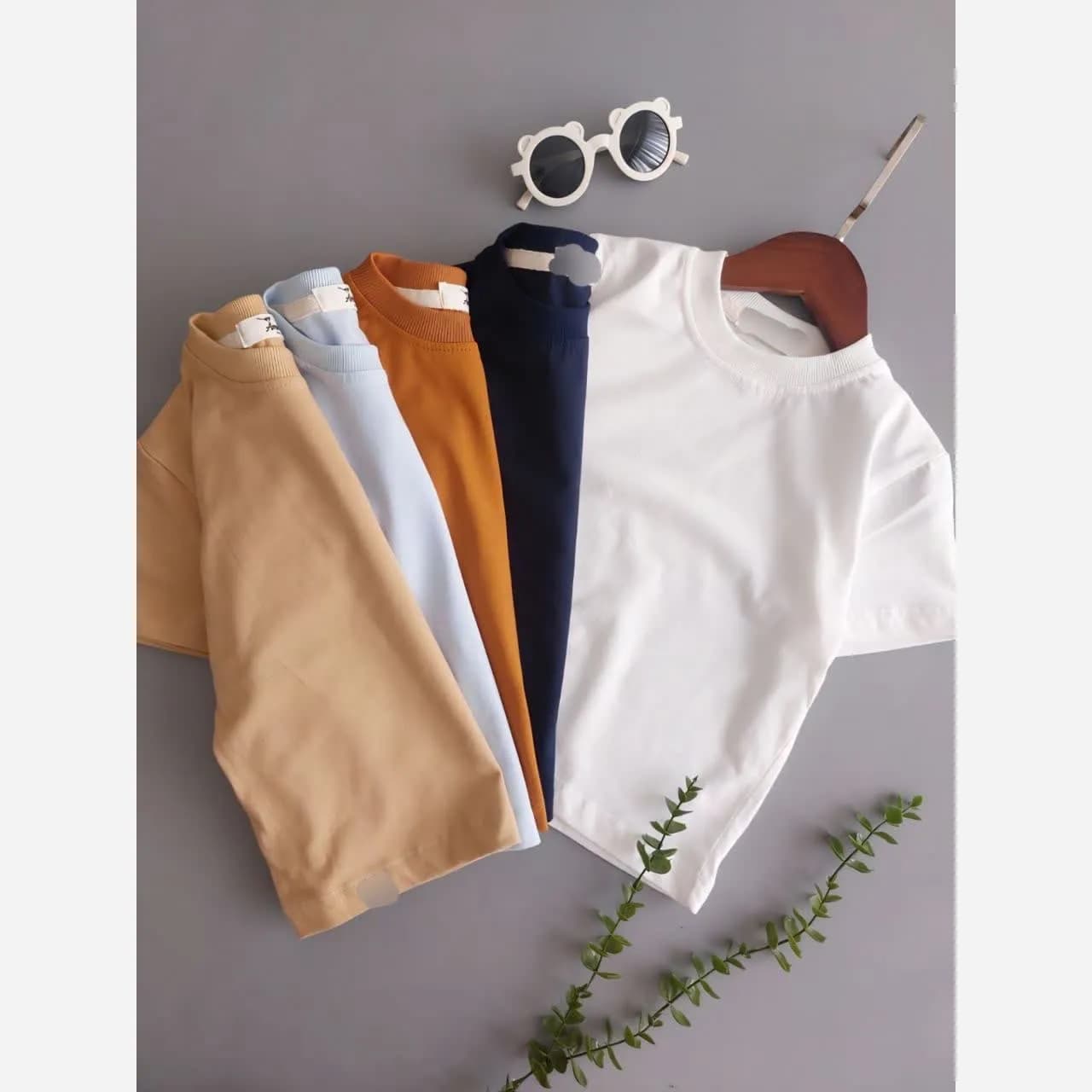 تیشرت پسرانه پنبه لاکرا راحتی روزمره سایز 40 تا 65 — تصویر ۲