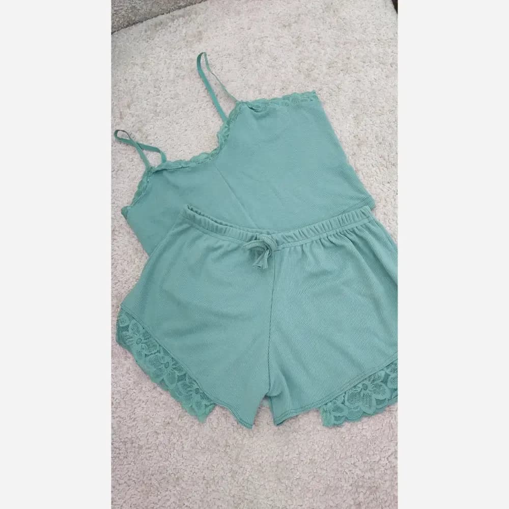 لباس خواب کبریتی نیم تنه و شورتک وارداتی مناسب سایز 38 تا 42 — تصویر ۵