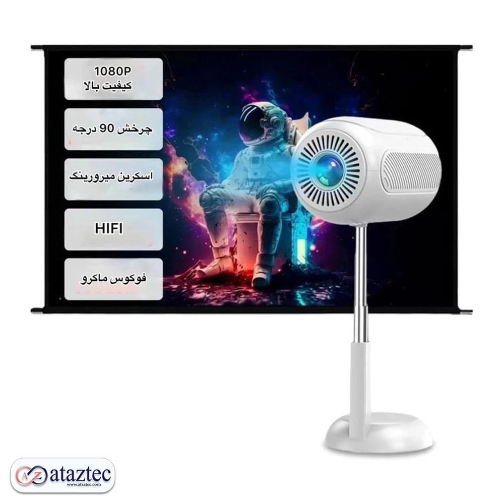 ویدئو پروژکتور TS_6 | اندروید 11 | تصویر 100 اینچی | کیفیت 1080 4k full hd — تصویر ۲