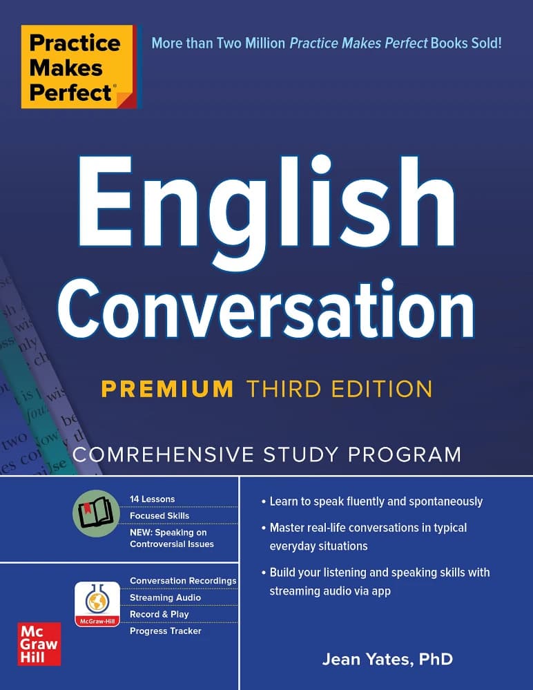کتاب Practice Makes Perfect: English Conversation (تمرین، کامل‌کننده مهارت؛ مکالمه زبان انگلیسی) نسخه انگلیسی PDF | ژان ییتس — تصویر ۲