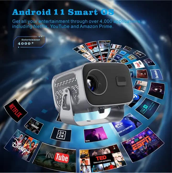 ویدئو پروژکتور هوشمند مدل A10 ( HY310 ) | کیفیت 4K-FUL HD — تصویر ۲
