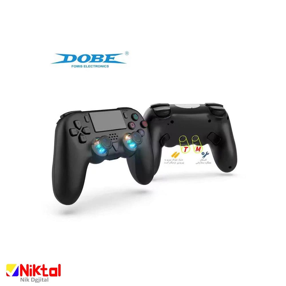 دسته بازی بی سیم DOBE سایکون مدل 1401C | برای کنسول Ps4 — تصویر ۶