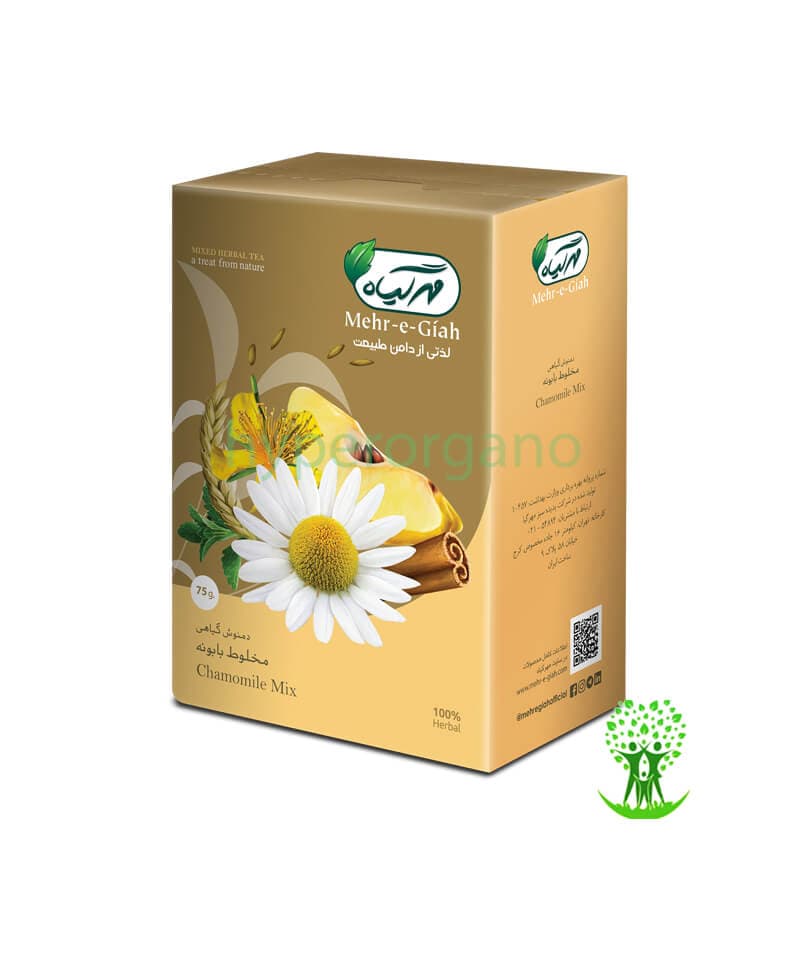 دمنوش گیاهی بابونه 75 گرمی مهرگیاه