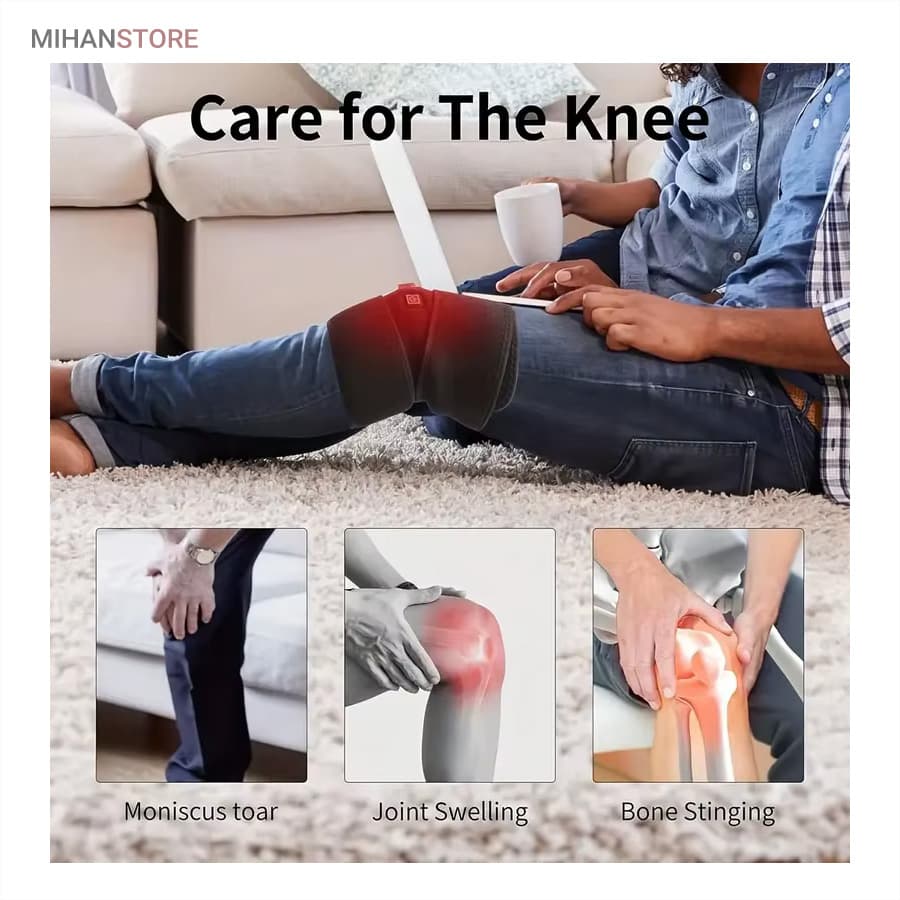 زانوبند حرارتی Knee Heating Pad | پد دمای سه حالته + USB | فروش ویژه قسطی ✅ — تصویر ۸