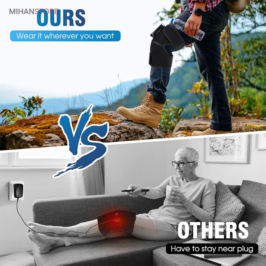 زانوبند حرارتی Knee Heating Pad | پد دمای سه حالته + USB | فروش ویژه قسطی ✅ — تصویر ۴