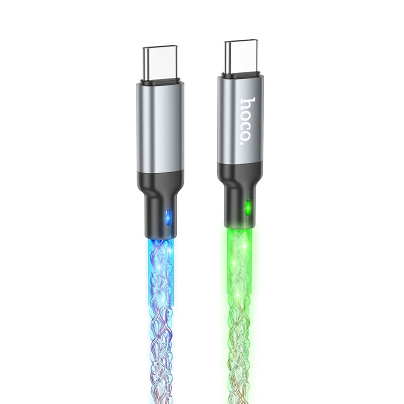 کابل شارژ 60 وات USB-C به USB-C هوکو مدل U112 طول 1 متر