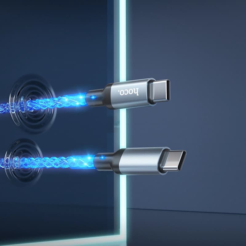 کابل شارژ 60 وات USB-C به USB-C هوکو مدل U112 طول 1 متر — تصویر ۷