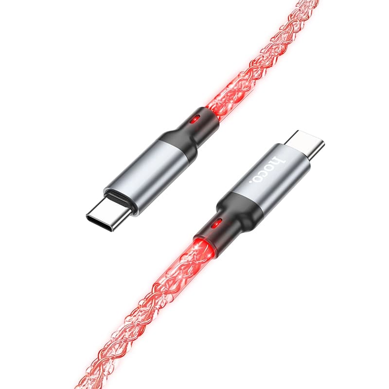 کابل شارژ 60 وات USB-C به USB-C هوکو مدل U112 طول 1 متر — تصویر ۲