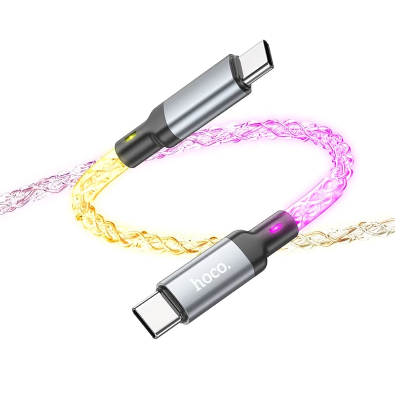 کابل شارژ 60 وات USB-C به USB-C هوکو مدل U112 طول 1 متر — تصویر ۳