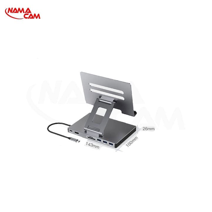 استند و هاب تایپ سی تاشو تبلت و آیپد 8 کاره – Blueendless 4K/60Hz Multifunctional Folding Tablet Type-C Docking 8-in-1 — تصویر ۲