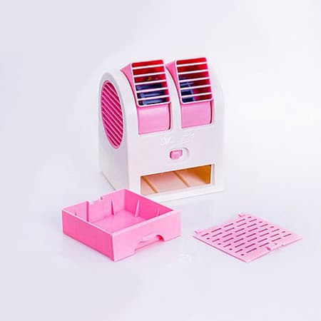 مينی کولر خنک کننده روميزی USB + ژل مخصوص محفظه آب رایگان | نمونه موتور قوی | 4 قسطی✅ — تصویر ۴
