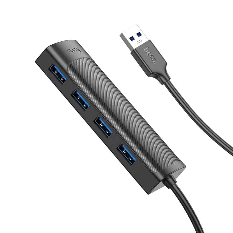 هاب شارژ 4 پورت هوکو مدل HB41 4IN1 با سری کابل USB — تصویر ۳