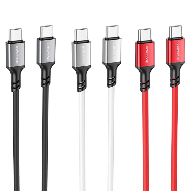 کابل شارژ 60 وات USB-C به USB-C بروفون مدل BX83 طول 1 متر
